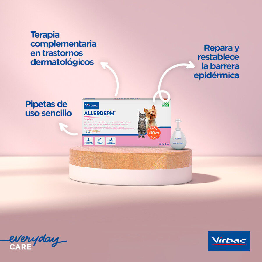 Virbac Allerderm Pipetas dermatol&oacute;gicas Allerderm Spot-On para c&atilde;es e gatos, , large Imagem n&uacute;mero 2