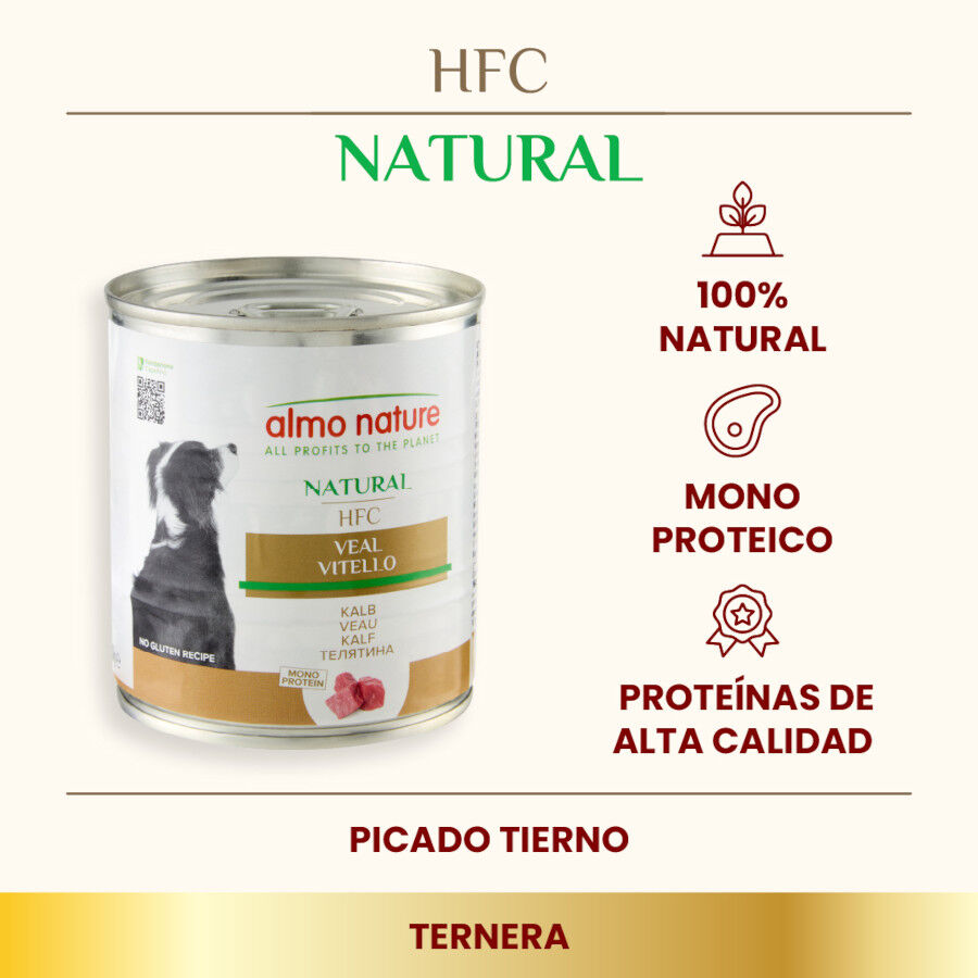 280 g Almo Nature HFC vitela lata para c&atilde;es, , large Imagem n&uacute;mero 2