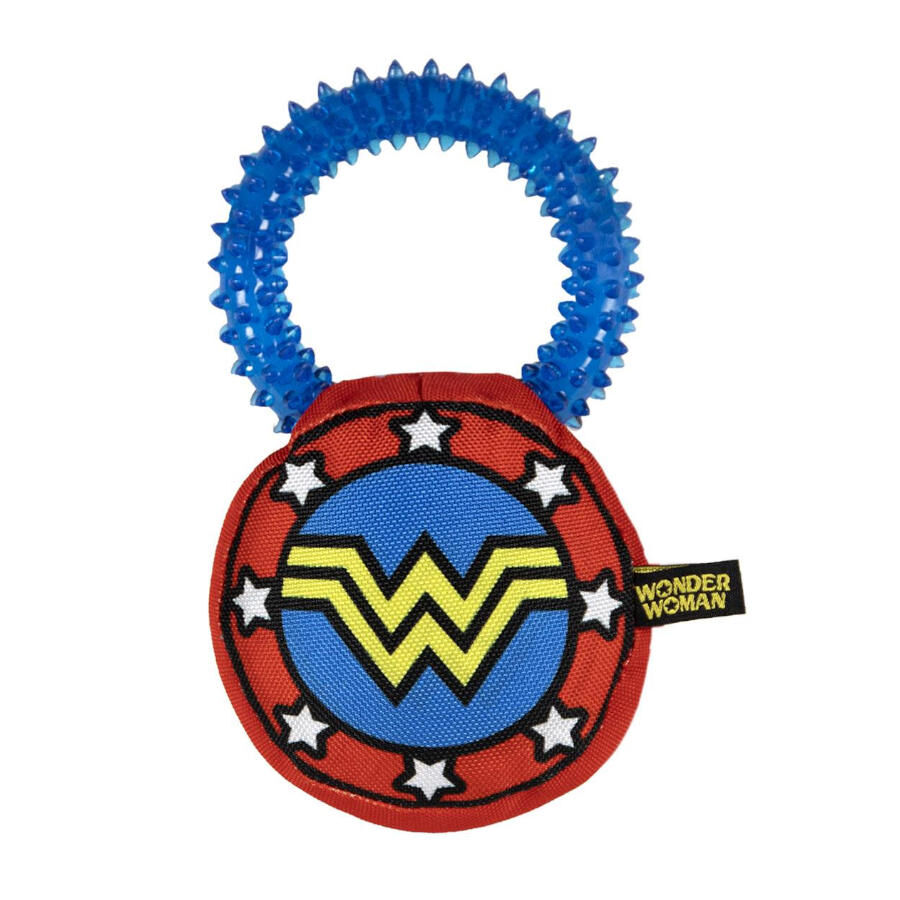 DC Comics Wonder Woman Anel Mordedor com Peluche para c&atilde;es, , large Imagem n&uacute;mero 1