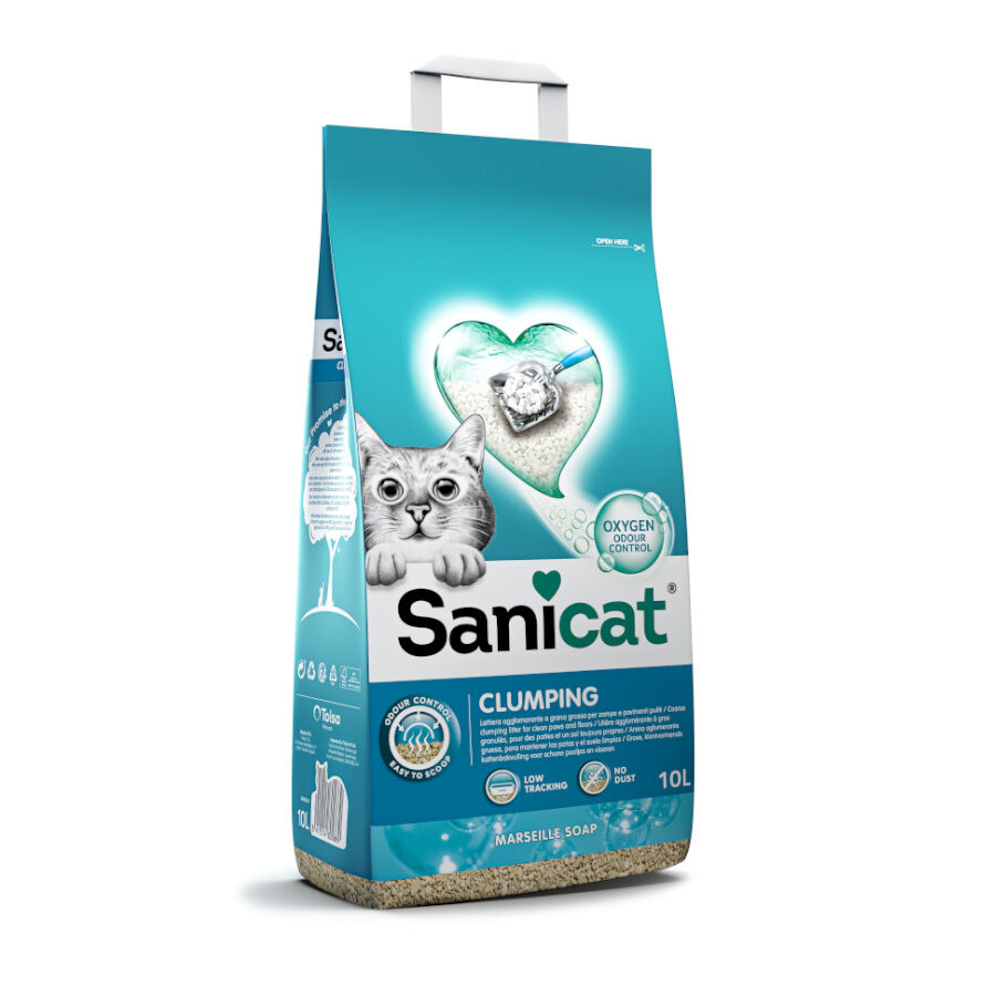 10 L Sanicat Cumpling White Marseille Active Areia para gatos, , large Imagem n&uacute;mero 1