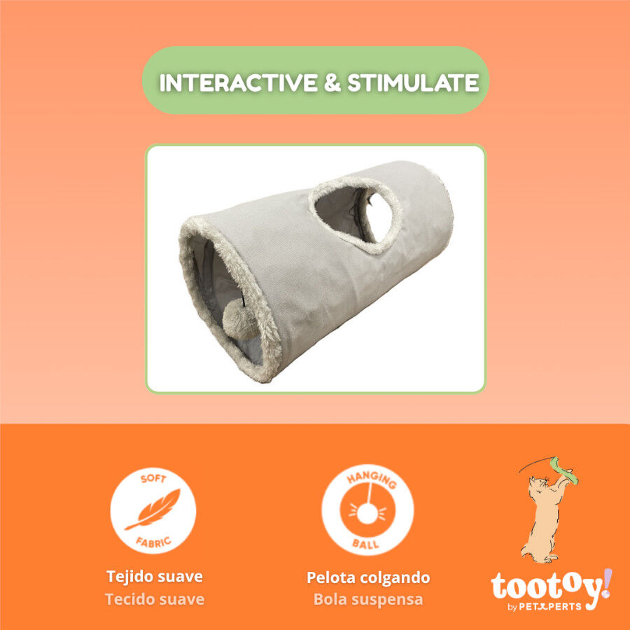 Tootoy! Interactive & stimulate T&uacute;nel suave para gatos, , large Imagem n&uacute;mero 3