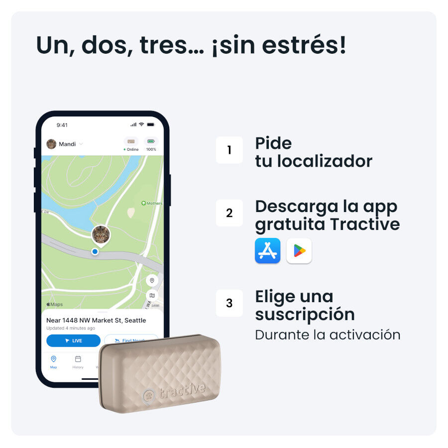 Tractive Cat Mini Rastreador GPS Marrom para Gatos, , large Imagem n&uacute;mero 11