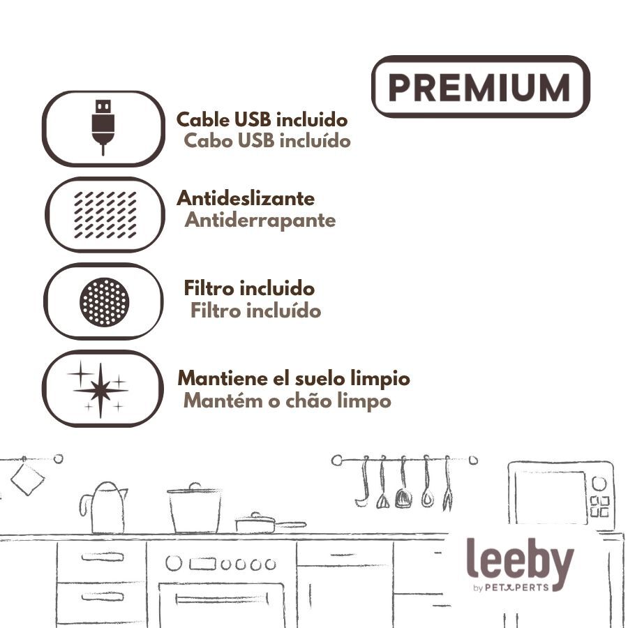 Leeby Bebedouro de &Aacute;gua Branco para gatos, , large Imagem n&uacute;mero 5
