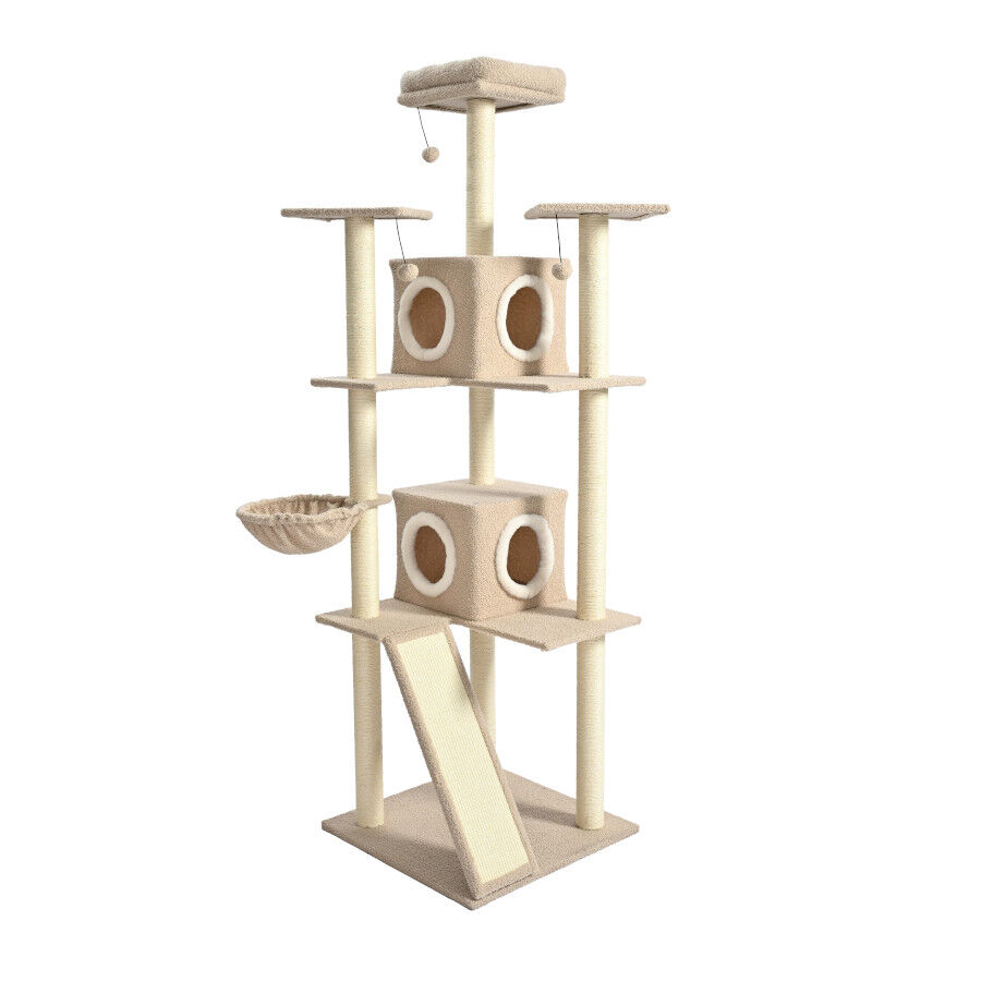 Leeby Boucle Collection &aacute;rvore arranhadora XL com camas e brinquedos para gatos, , large Imagem n&uacute;mero 9