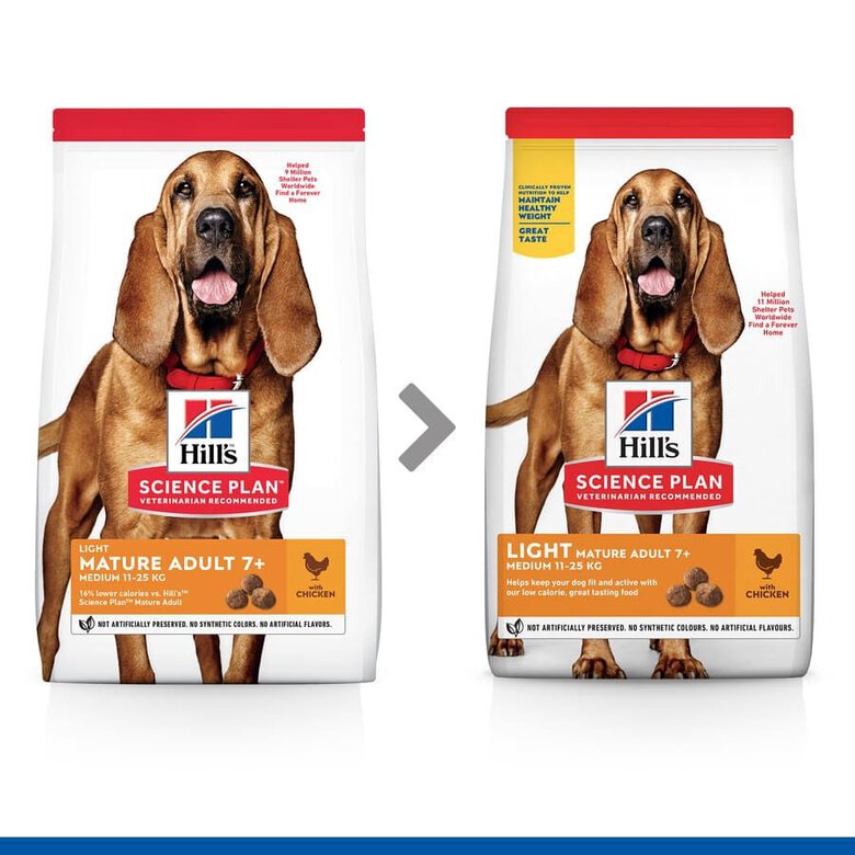 12 kg Hill's Science Plan Light Mature Adult 7+ Medium Frango ração para cães,  Imagem número 4 12 kg Hill's Science Plan Light Mature Adult 7+ Medium Frango ração para cães, , large Imagem número 4