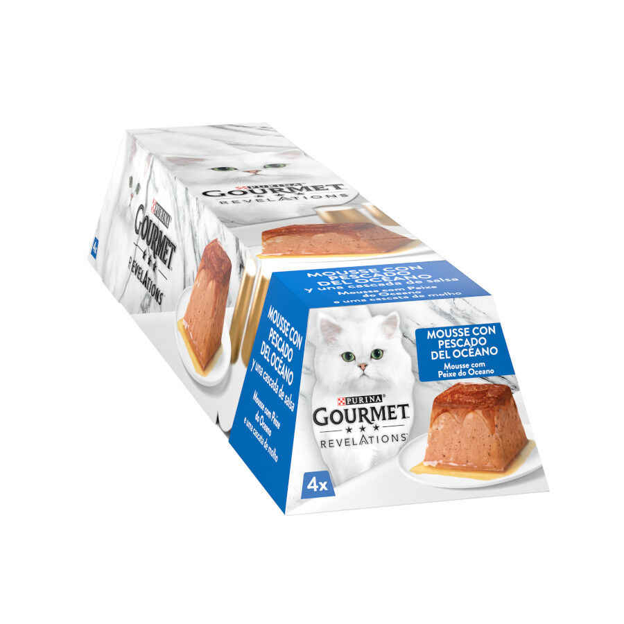 4 terrinas x 57 g Gourmet Revelations Mousse de Peixe do Oceano para gatos, , large Imagem n&uacute;mero 1