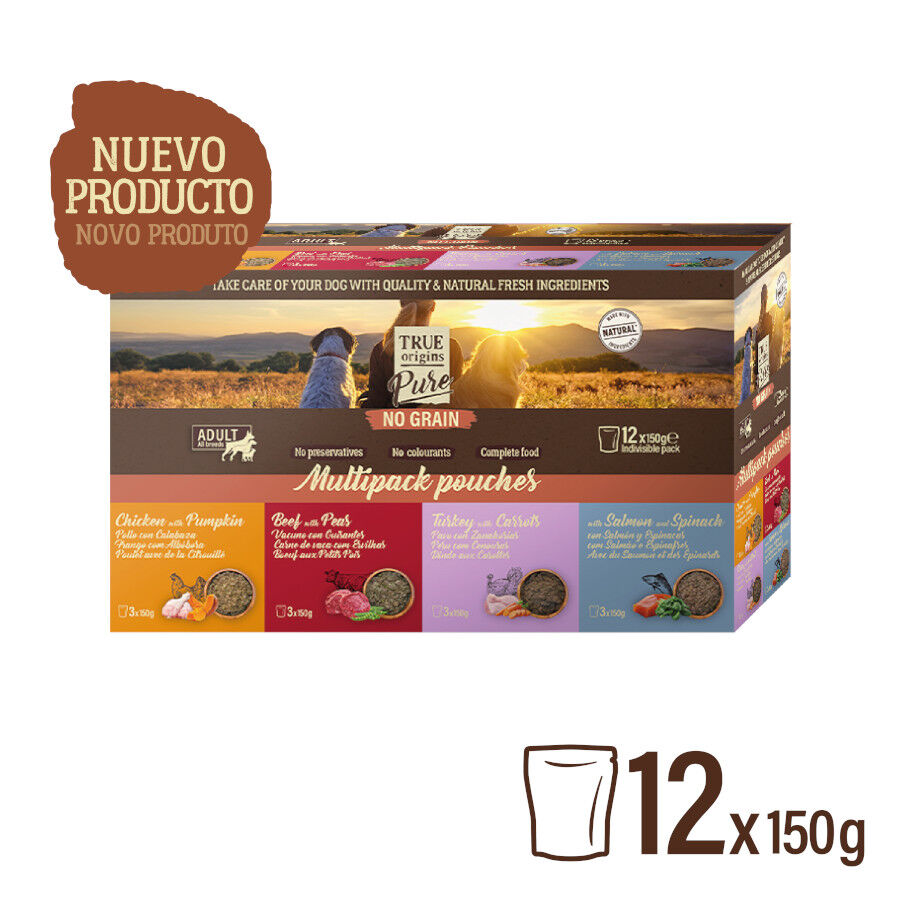 True Origins Pure Multipack Comida h&uacute;mida Carne e Peixe em saquetas para c&atilde;es - Multipack , , large Imagem n&uacute;mero 2