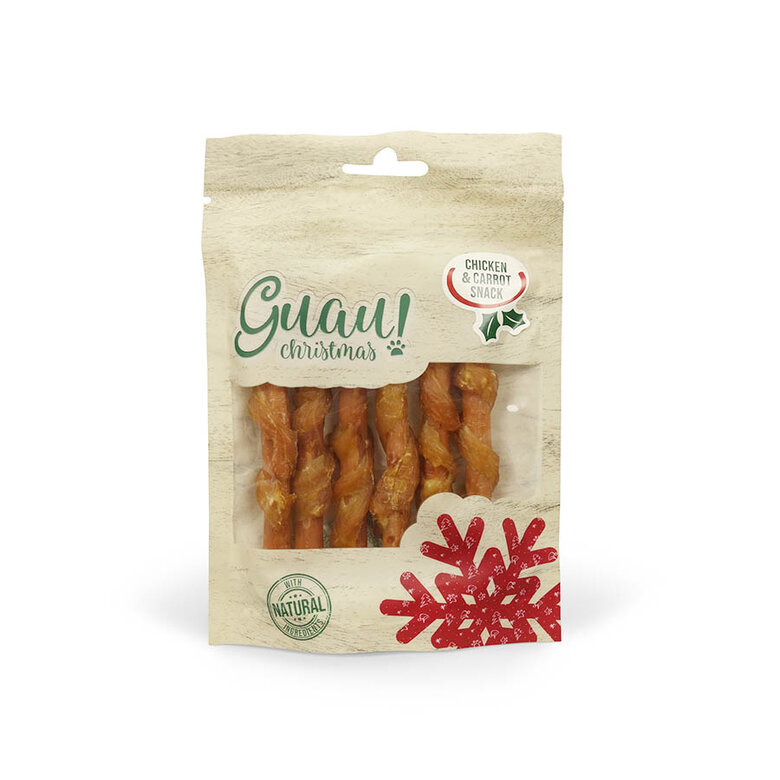6 sticks Guau Christmas sticks de frango e cenoura para cães,  Imagem número 1 6 sticks Guau Christmas sticks de frango e cenoura para cães, , large Imagem número 1