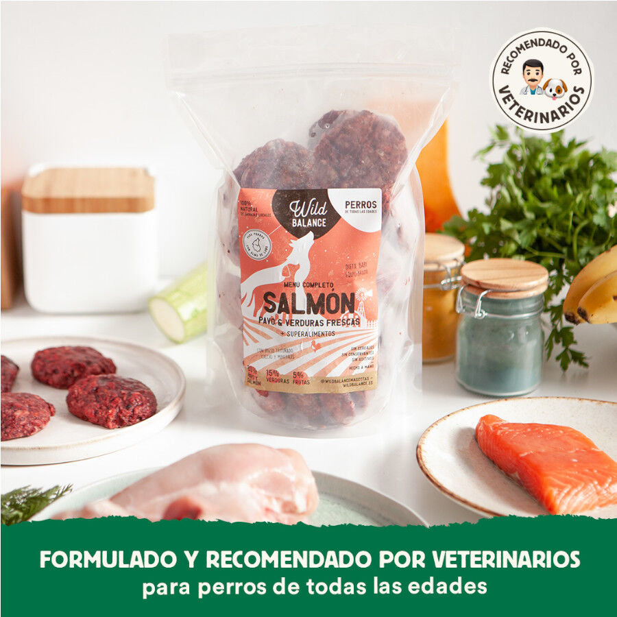 1 kg Wild Balance BARF Salm&atilde;o com Legumes Frescos alimenta&ccedil;&atilde;o natural congelada para c&atilde;es, , large Imagem n&uacute;mero 4