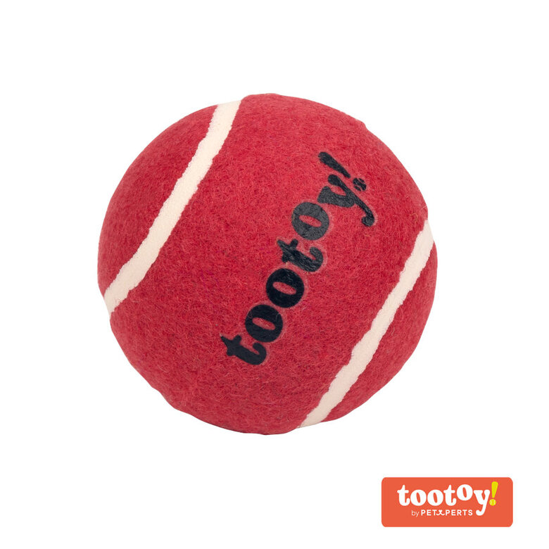 Tootoy! Chase Squeaker Ball Vermelha bola de ténis para cães,  Imagem número 1 Tootoy! Chase Squeaker Ball Vermelha bola de ténis para cães, , large Imagem número 1
