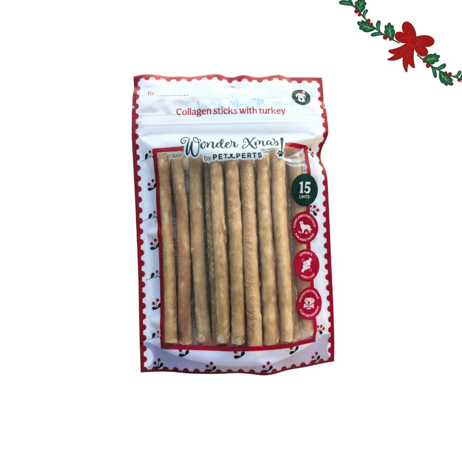 1 pack x 15 uns.Wonder Christmas Palitos de Colag&eacute;nio com Peru Snacks para C&atilde;es, , large Imagem n&uacute;mero 5