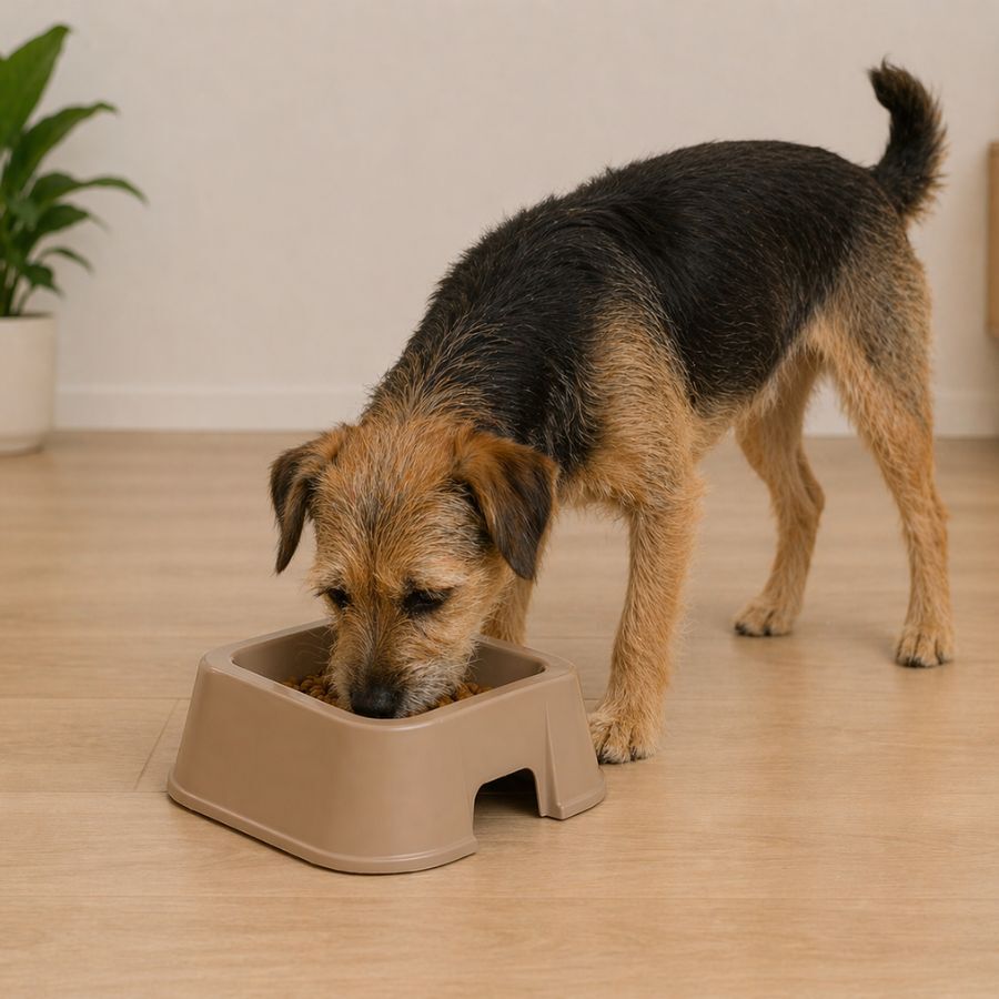 Leeby Comedouro Quadrado Taupe para c&atilde;es, , large Imagem n&uacute;mero 1