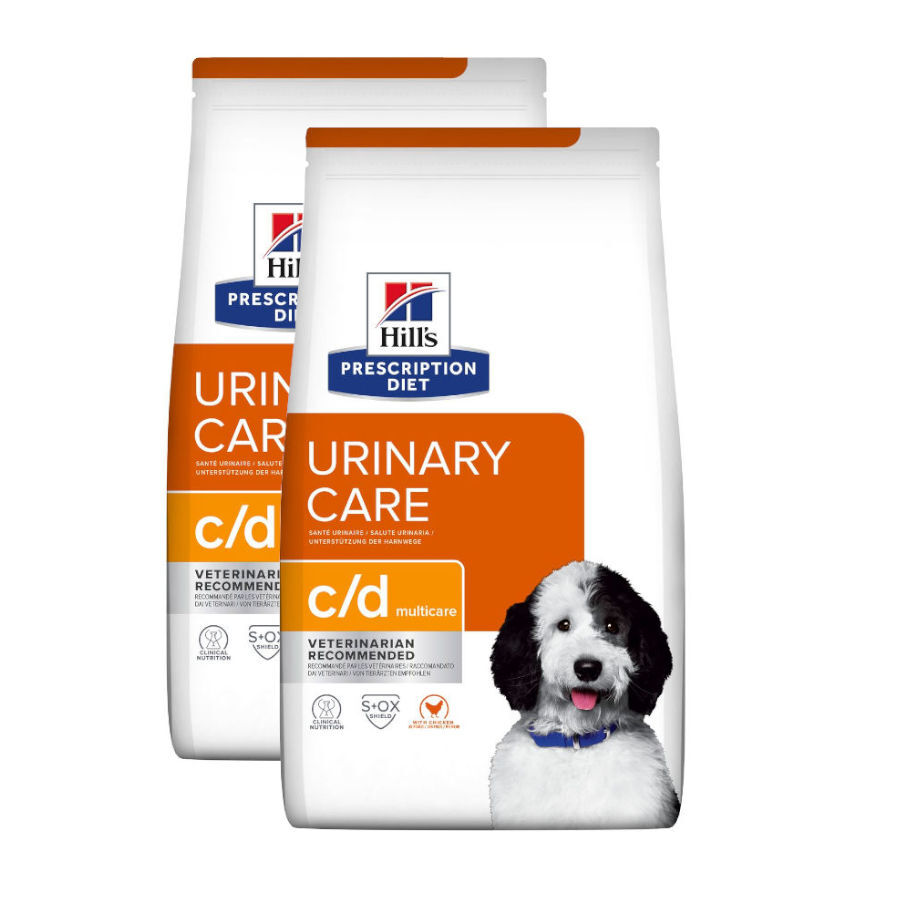 2 x 12 kg Hill's Prescription Diet Urinary Care c/d Frango ra&ccedil;&atilde;o para c&atilde;es Pack poupan&ccedil;a!, , large Imagem n&uacute;mero 1