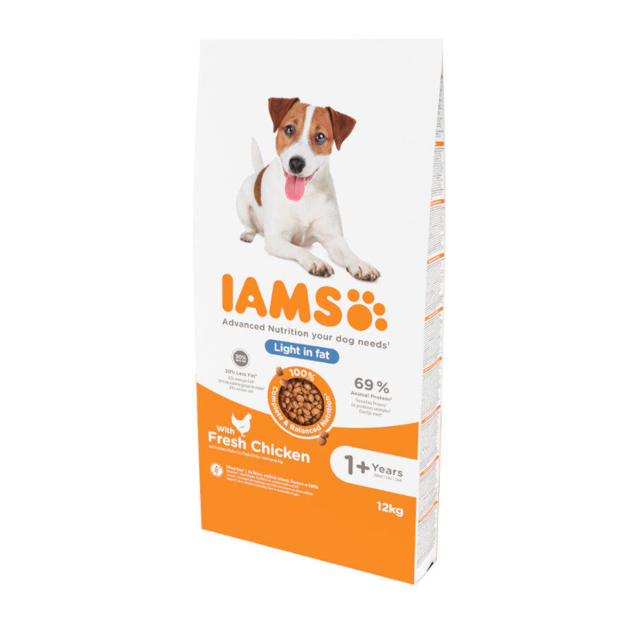 12 kg IAMS for Vitality Adult Light Frango ra&ccedil;&atilde;o para c&atilde;es , , large Imagem n&uacute;mero 1