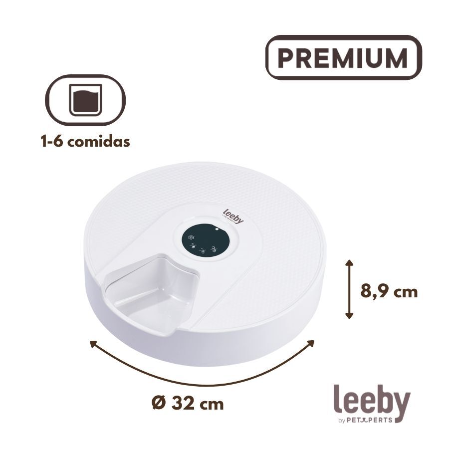 Leeby Comedouro Autom&aacute;tico Program&aacute;vel Circular para c&atilde;es e gatos, , large Imagem n&uacute;mero 4