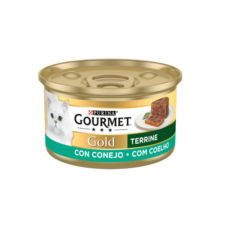 Gourmet Gold Terrine Coelho em lata para gatos, , large image number null