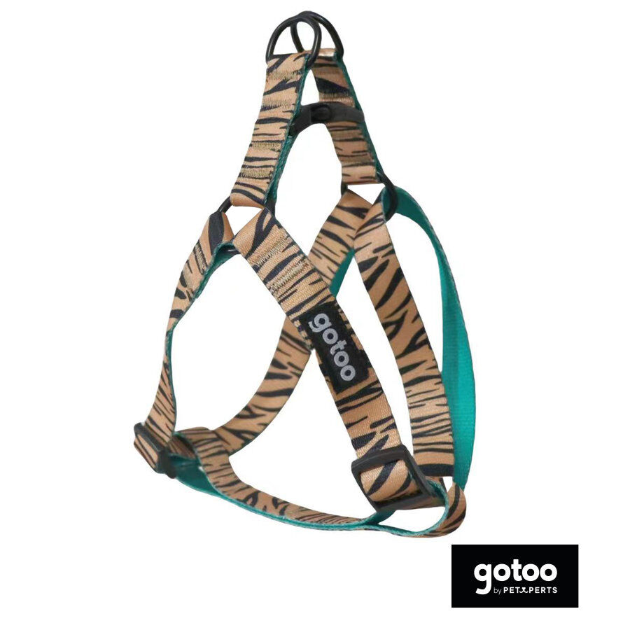 Gotoo Peitoral estampado tigre castanho para c&atilde;es, , large Imagem n&uacute;mero 2