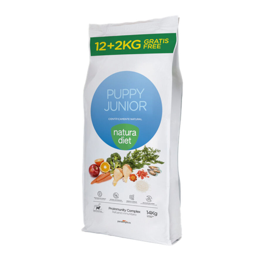 14 kg (12 + 2 kg gr&aacute;tis!) Natura Diet ProInmunity Complex Ra&ccedil;&atilde;o natural com frango para cachorros, , large Imagem n&uacute;mero 1