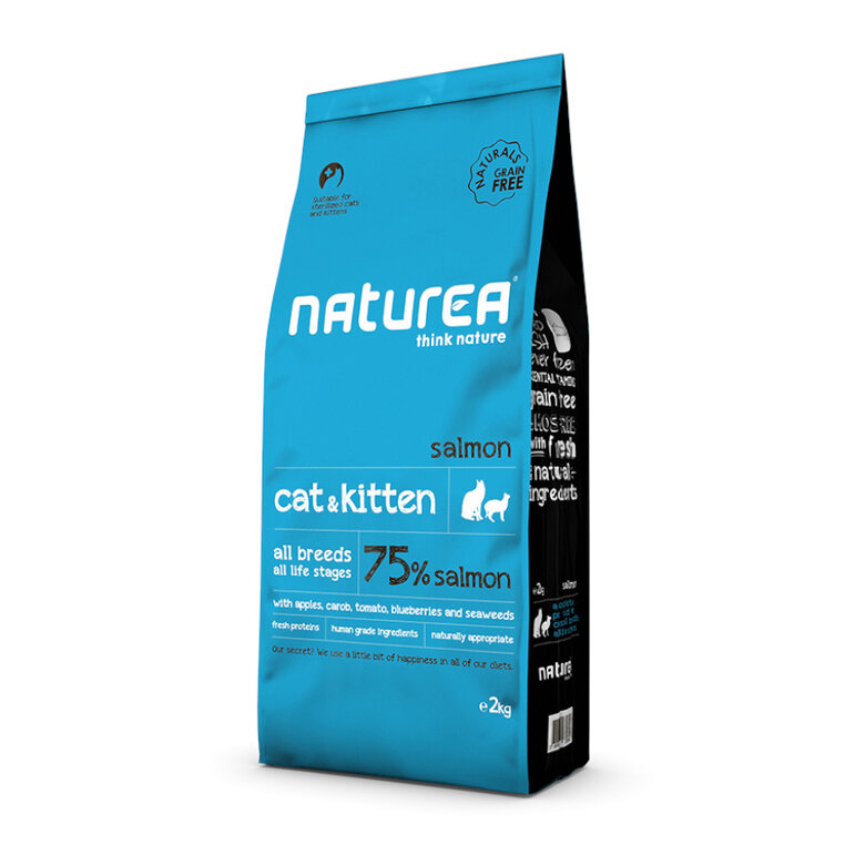 7 kg Naturea Cat e Kitten Naturals Grain Free Salmão ração,  Imagem número 1 7 kg Naturea Cat e Kitten Naturals Grain Free Salmão ração, , large Imagem número 1