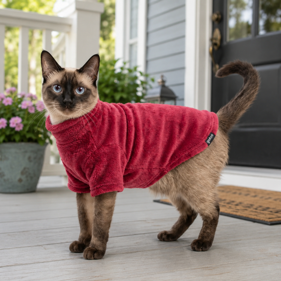 Gotoo Camisola Polar Vermelha para gatos, , large Imagem n&uacute;mero 1