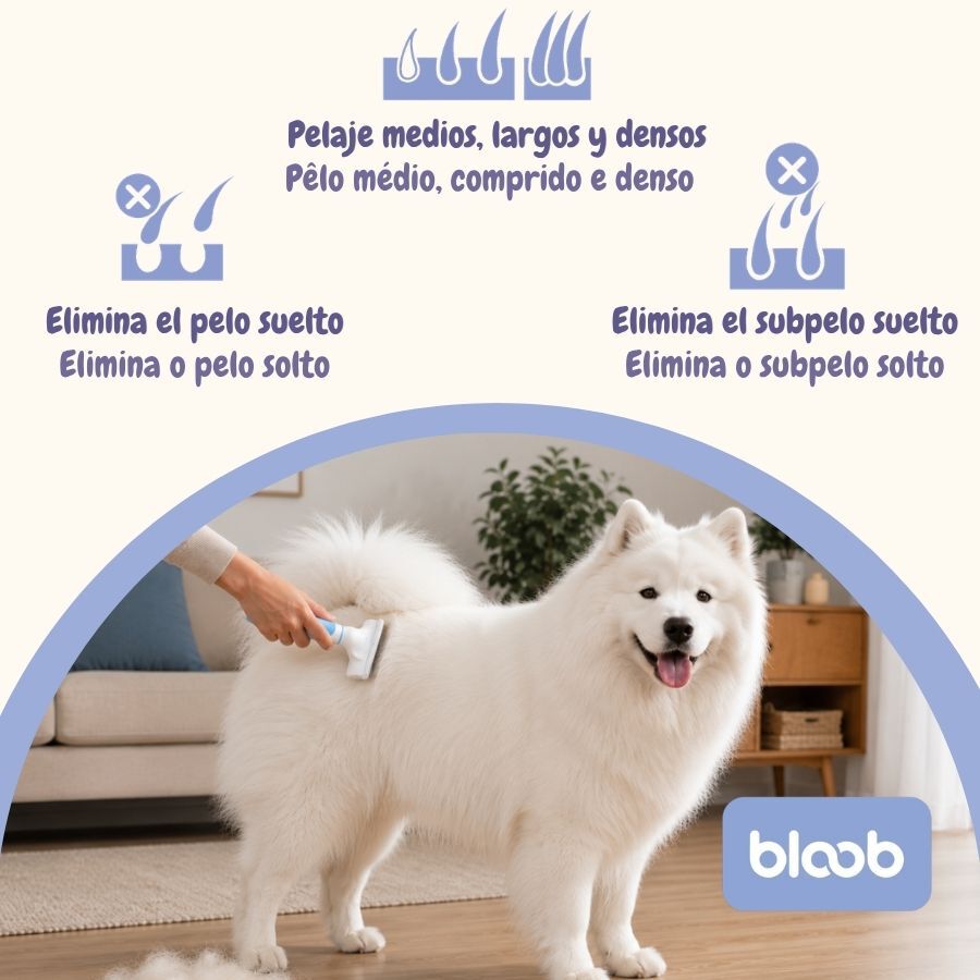 Bloob Escova de remo&ccedil;&atilde;o de subpelo para c&atilde;es, , large Imagem n&uacute;mero 3