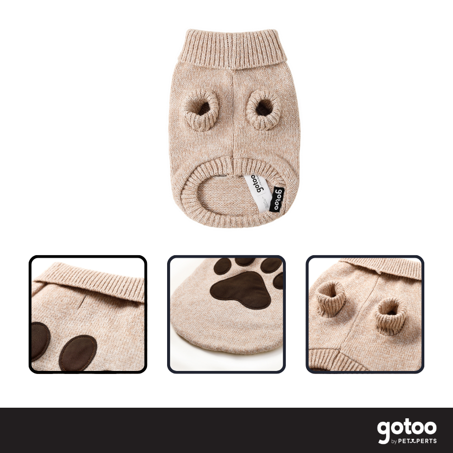 Gotoo Camisola de Malha Castanha para c&atilde;es, , large Imagem n&uacute;mero 3