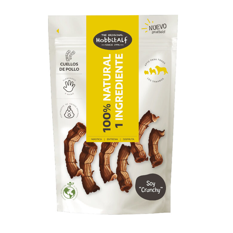 100 g Hobbitalf Pescoços de frango  para cães,  Imagem número 1 100 g Hobbitalf Pescoços de frango  para cães, , large Imagem número 1