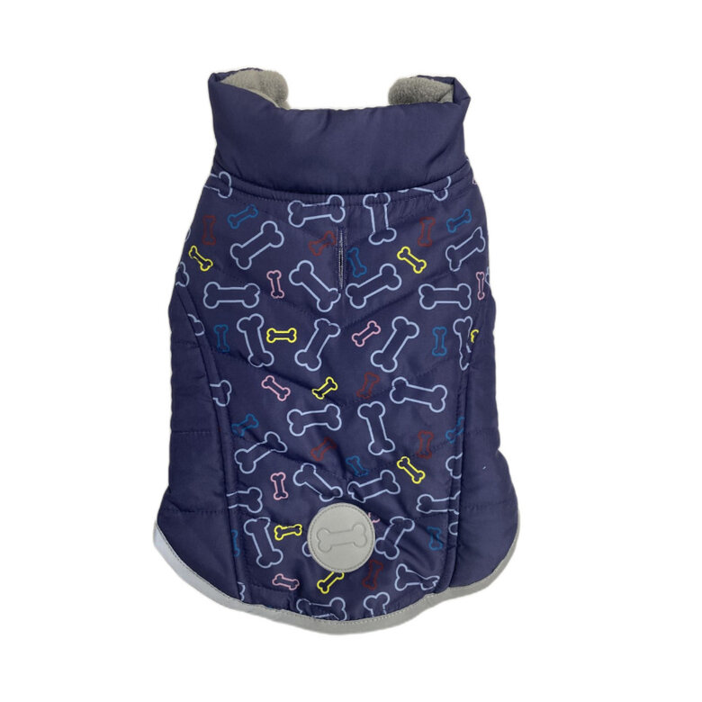 Outech Casaco Azul com Estampagem de Ossos para cães,  Imagem número 1 Outech Casaco Azul com Estampagem de Ossos para cães, , large Imagem número 1