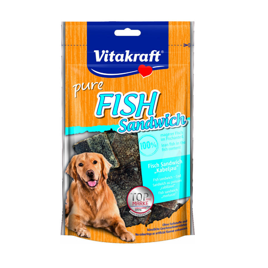 Vitakraft Biscoitos Sandwich Peixe para c&atilde;es, , large Imagem n&uacute;mero 1