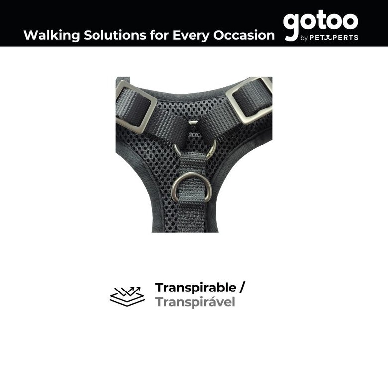 Gotoo Arnês ajustável espinha cinza para cães,  Imagem número 3 Gotoo Arnês ajustável espinha cinza para cães, , large Imagem número 3
