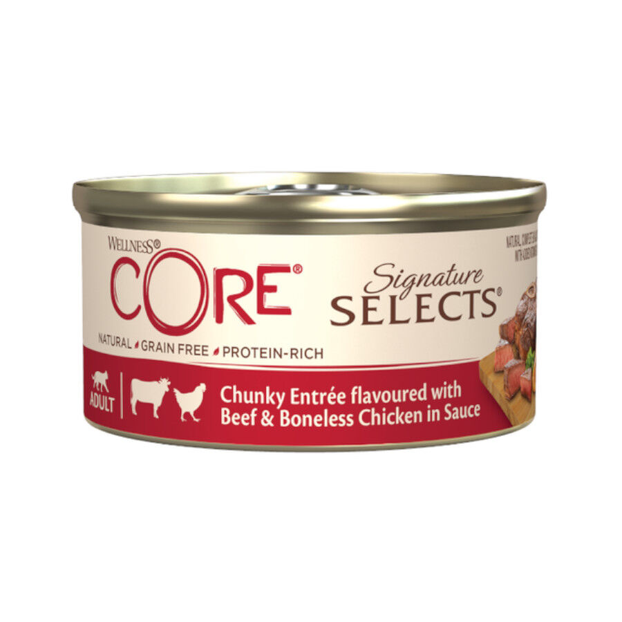 79 g Wellness Core Chunky carne de frango lata para gatos, , large Imagem n&uacute;mero 1