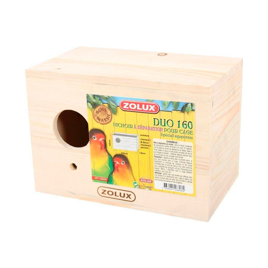 Zolux Duo 160 Ninho de madeira para periquitos, , large Imagem n&uacute;mero 1