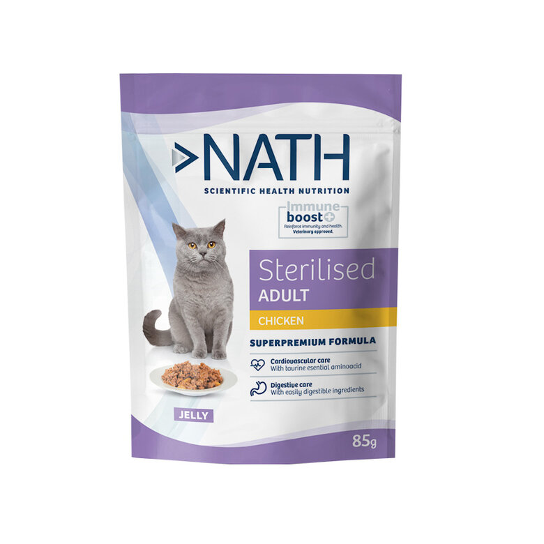 Nath Sterilised Adult Frango em Gelatina Saquetas para gatos , , large image number null