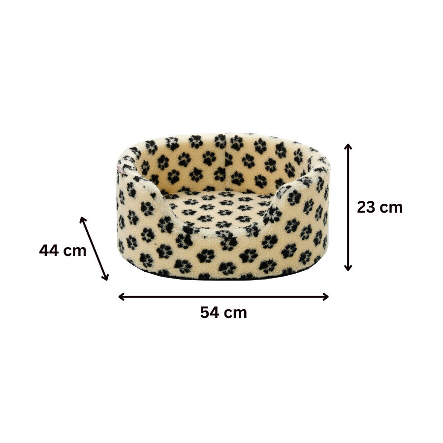 Leeby Sof&aacute; Bed Paw Print Bege para c&atilde;es, , large Imagem n&uacute;mero 5