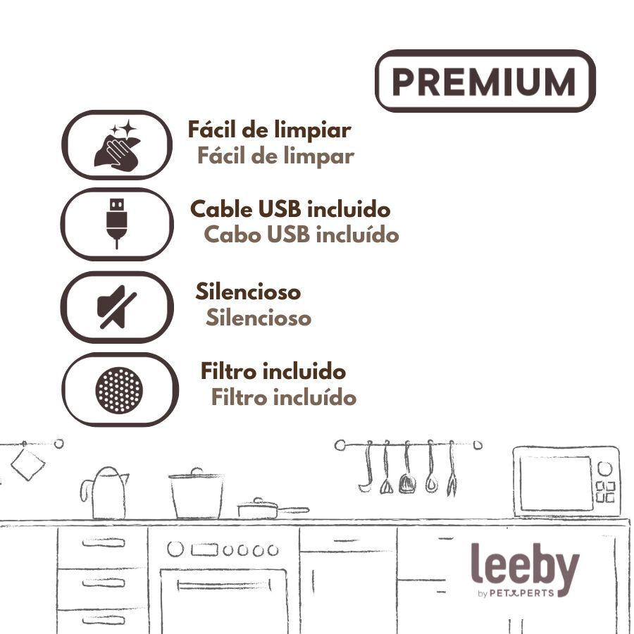Leeby Bebedouro em A&ccedil;o Inoxid&aacute;vel para c&atilde;es e gatos, , large Imagem n&uacute;mero 5