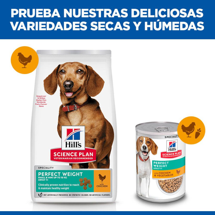 1.5 kg Hill's Science Plan Perfect Weight Adult Small & Mini Ra&ccedil;&atilde;o para c&atilde;es, , large Imagem n&uacute;mero 7