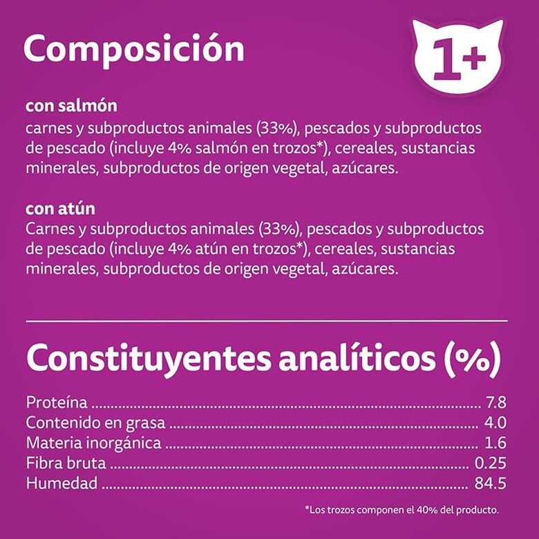 48 saquetas x 85 g Whiskas Seleção Peixes Gelatina em Sache para Gatos Adultos,  Imagem número 3 48 saquetas x 85 g Whiskas Seleção Peixes Gelatina em Sache para Gatos Adultos, , large Imagem número 3