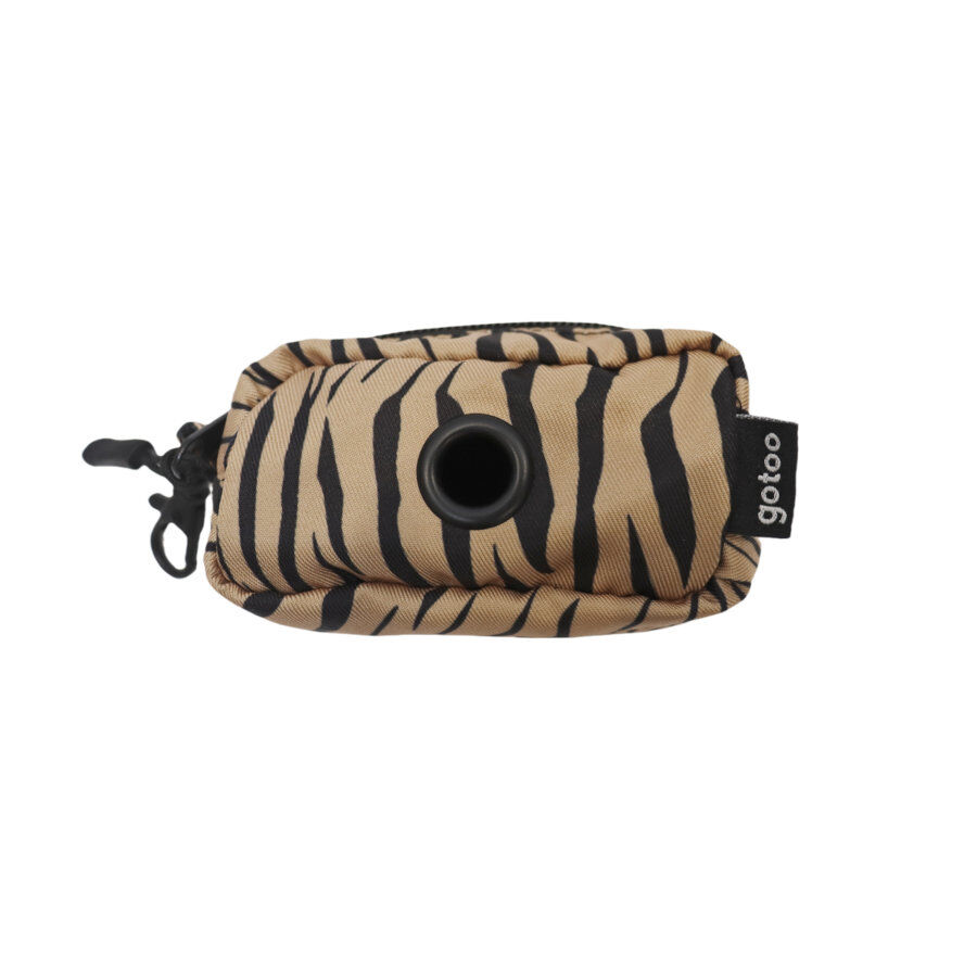 Gotoo Porta-sacos estampado tigre castanho para c&atilde;es, , large Imagem n&uacute;mero 1