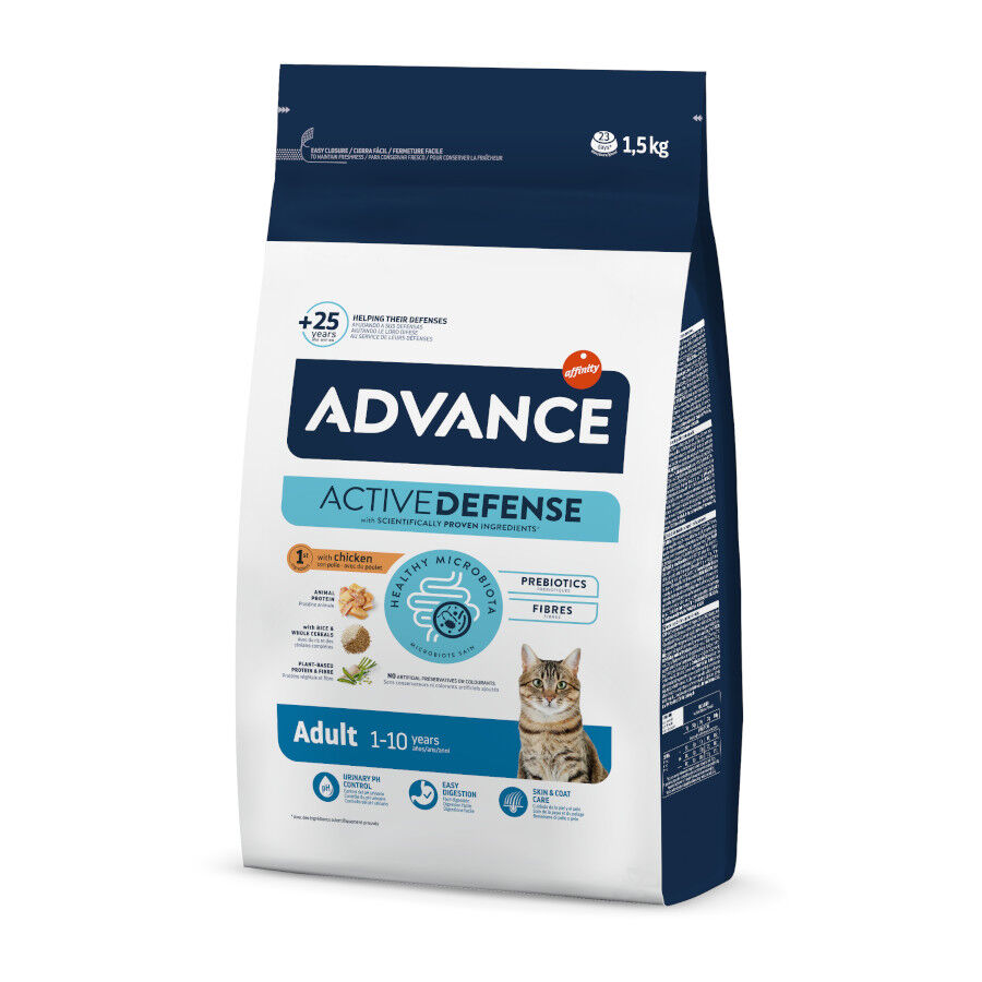 1.5 kg Advance Active Defense Adult Frango e Arroz para gatos, , large Imagem n&uacute;mero 1