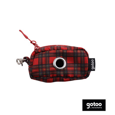 Gotoo Porta-sacos estampado vermelho para cães