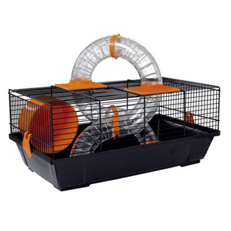 Voltregá jaula negra con túnel para hámsters Imagem número 1 Voltregá jaula negra con túnel para hámsters Imagem número 1