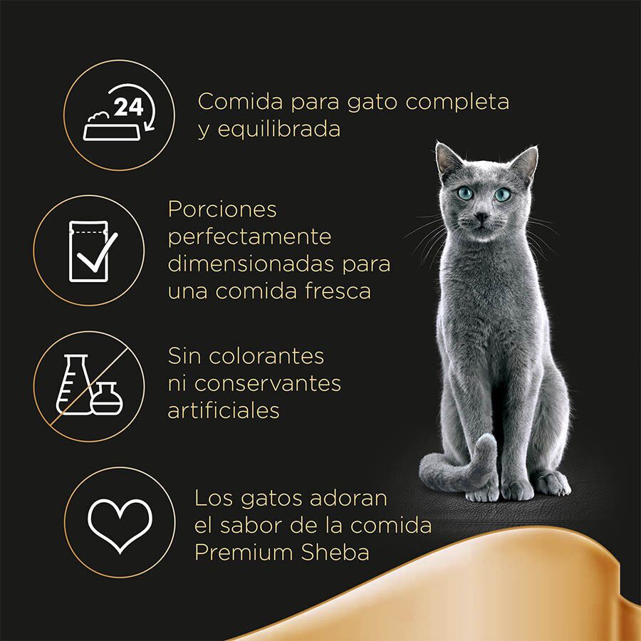 24 saquetas x 50 g Sheba D&eacute;lices du Jour em Molho de Carne, Frango e Cordeiro ra&ccedil;&atilde;o h&uacute;mida para gatos - Pack poupan&ccedil;a!, , large Imagem n&uacute;mero 4