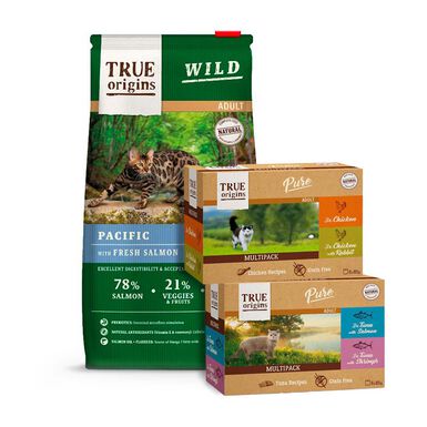 True Origins Pack - ração e alimento húmido para gato