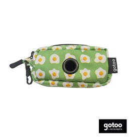 Gotoo Porta sacos de tecido estampado verde para cães