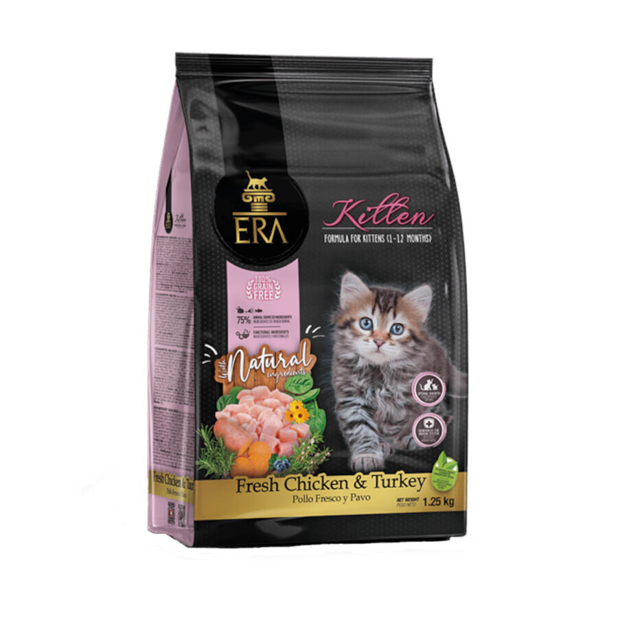 1.5 kg ERA Grain free Kitten frango e peru ra&ccedil;&atilde;o para gatos, , large Imagem n&uacute;mero 1