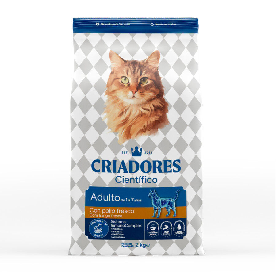 Criadores Cient&iacute;fico Adulto Ra&ccedil;&atilde;o de frango para gatos, , large Imagem n&uacute;mero 1