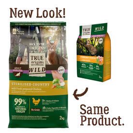 True Origins Wild Adult Sterilised Frango Ra&ccedil;&atilde;o para gato