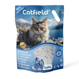 Catfield Sapphire Premium S&iacute;lica Gel Areia Absorvente para gatos 