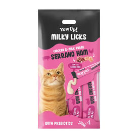YowUp! Milky Licks Snack Cremoso de Presunto Serrano para Gatos