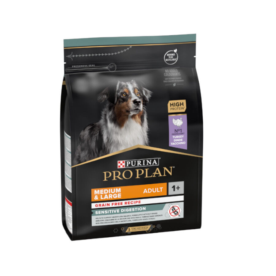 2.5 kg Pro Plan Sensitive Digestion Medium & Large Ra&ccedil;&atilde;o de peru para c&atilde;es, , large Imagem n&uacute;mero 1